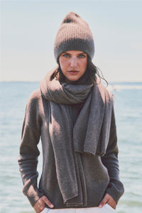 Cashmere Ribbed Beanie