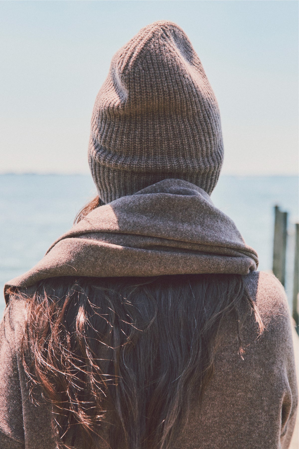 Cashmere Ribbed Beanie