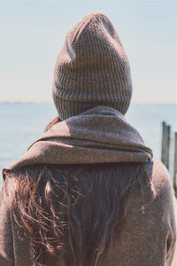 Cashmere Ribbed Beanie