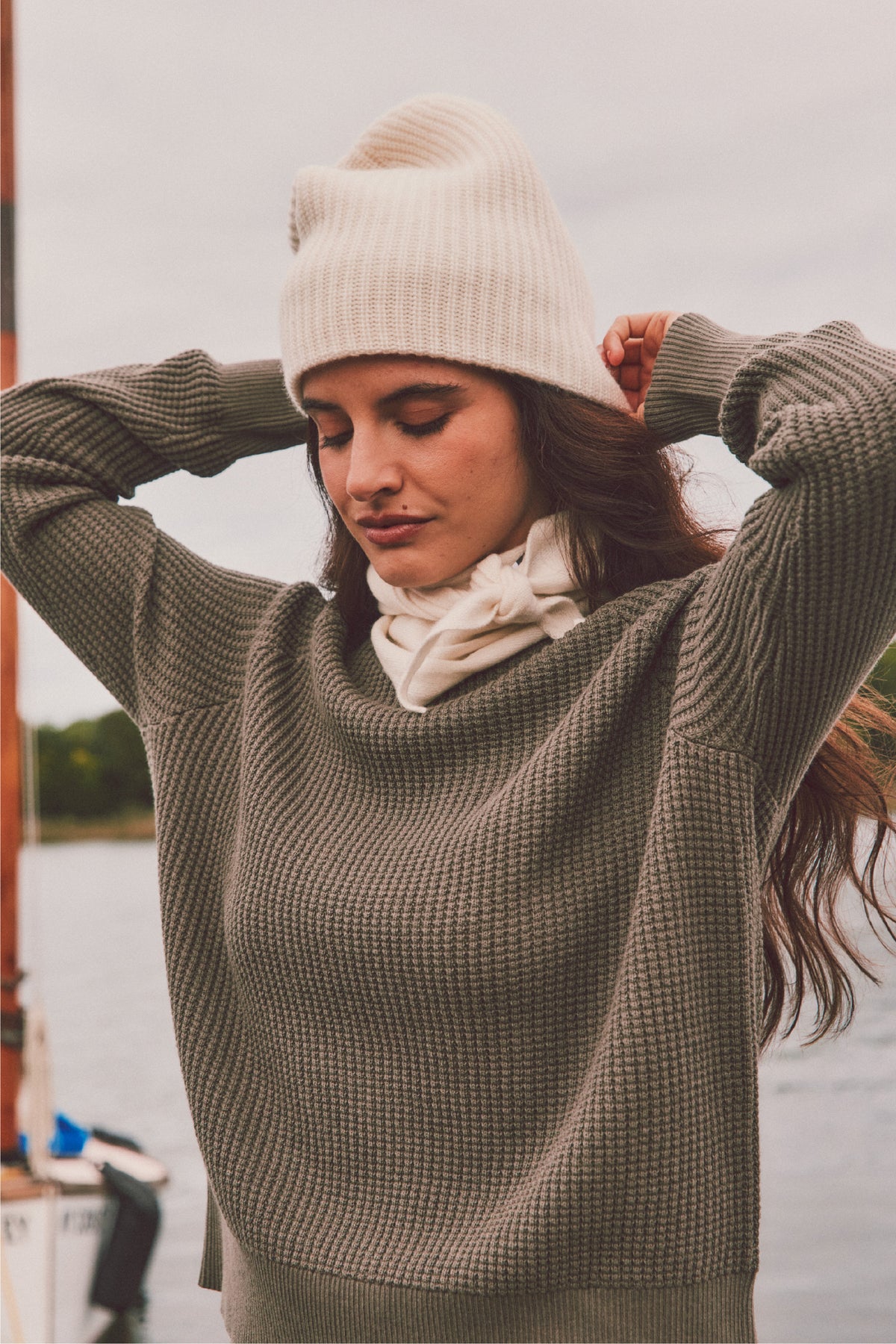 Cashmere Ribbed Beanie