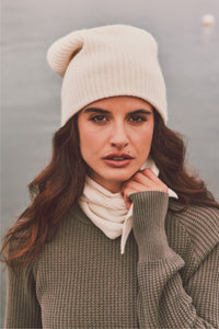 Cashmere Ribbed Beanie