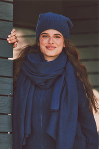 Cashmere Ribbed Beanie
