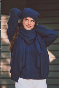 Cashmere Ribbed Beanie