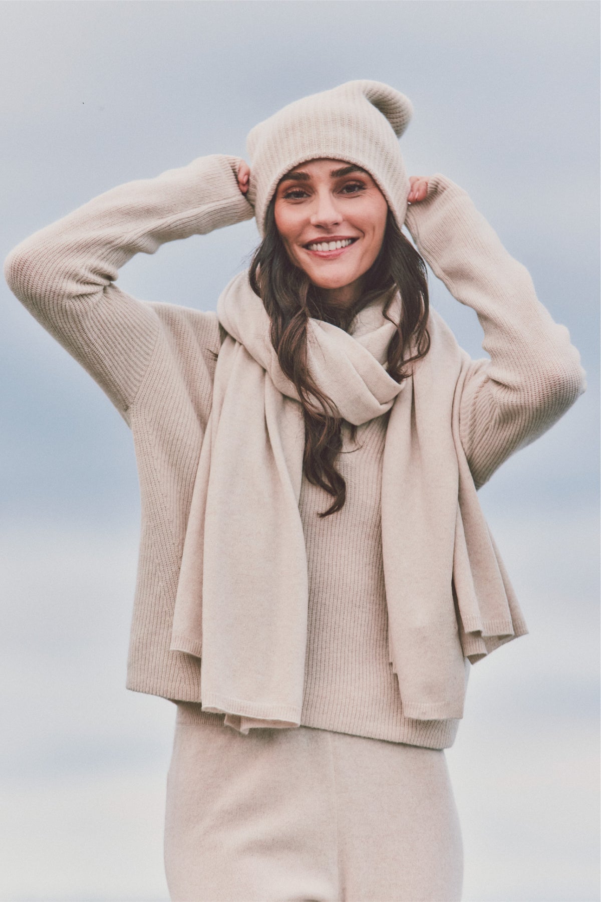 Cashmere Ribbed Beanie