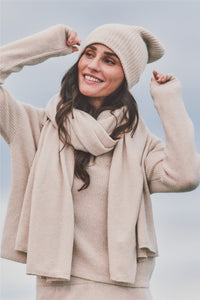 Cashmere Ribbed Beanie