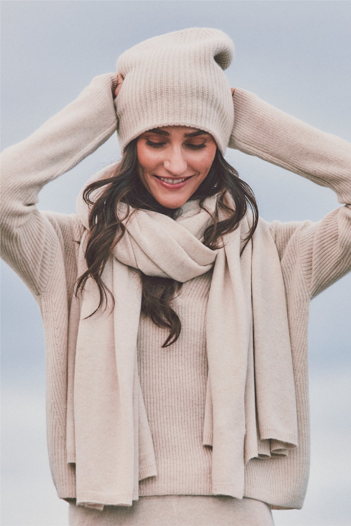 Cashmere Ribbed Beanie