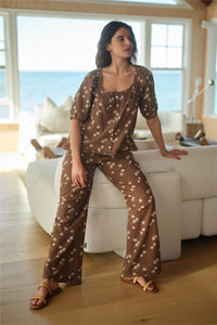 Clara Floral Pants with Stripe
