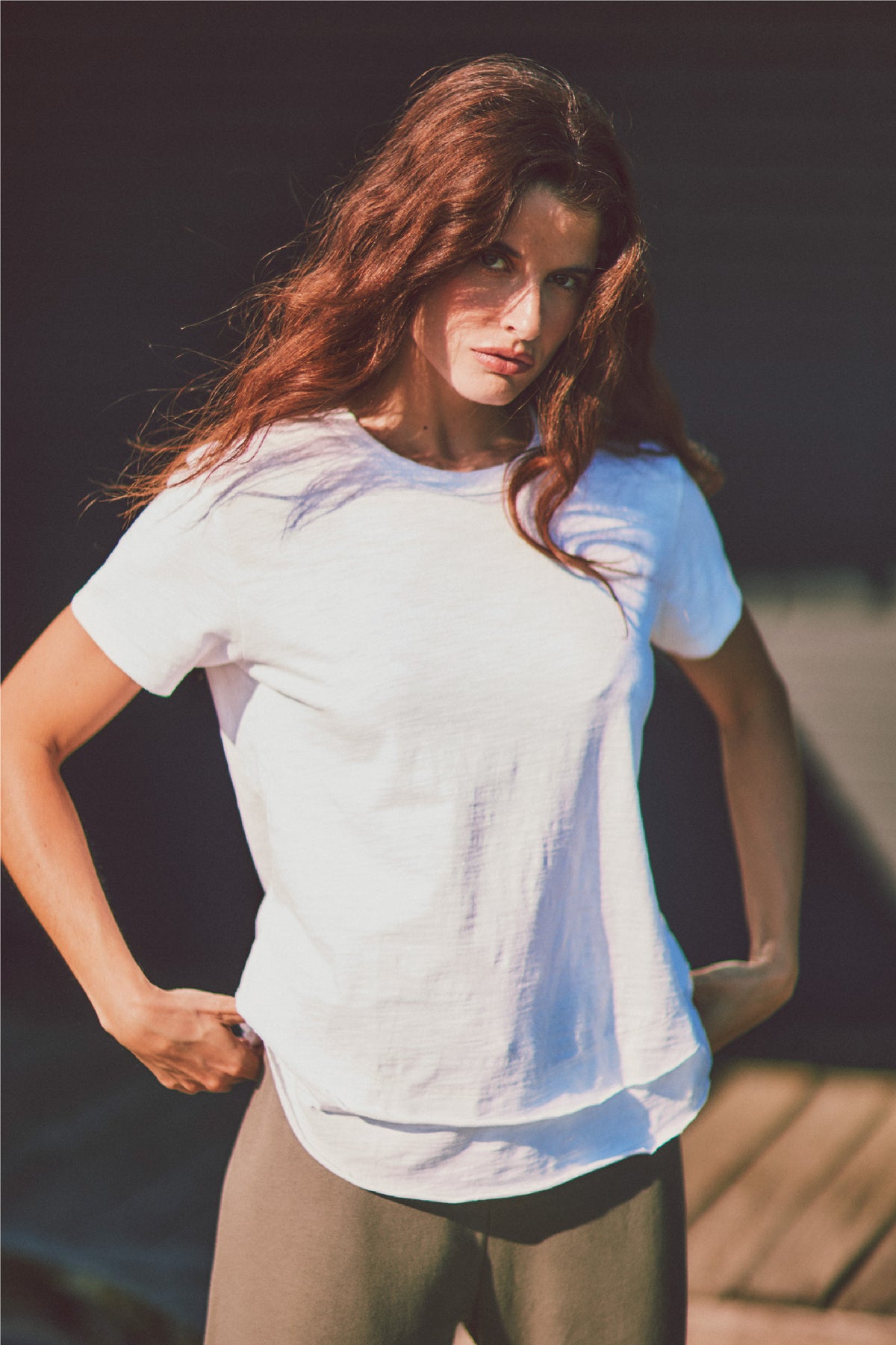 Daisy Ruffle Bottom Tee