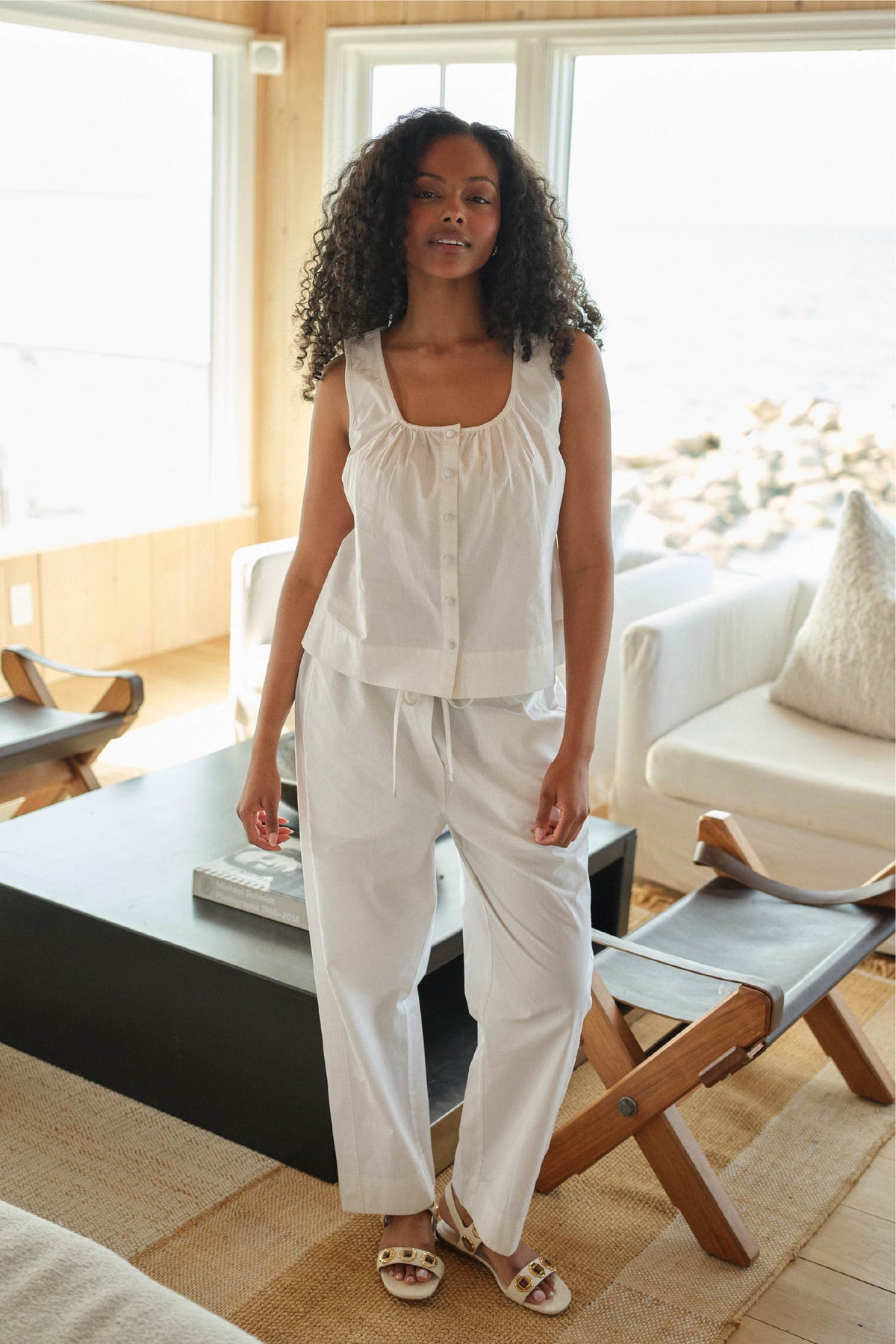 Esme Scalloped Poplin Top