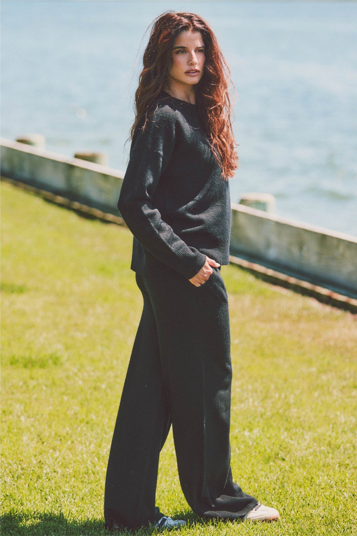 Essex Wide Leg Cashmere Pant