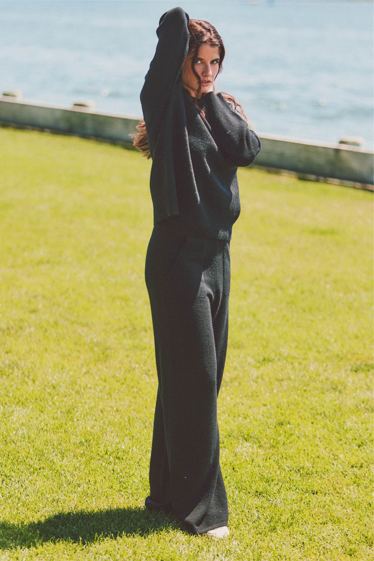 Essex Wide Leg Cashmere Pant