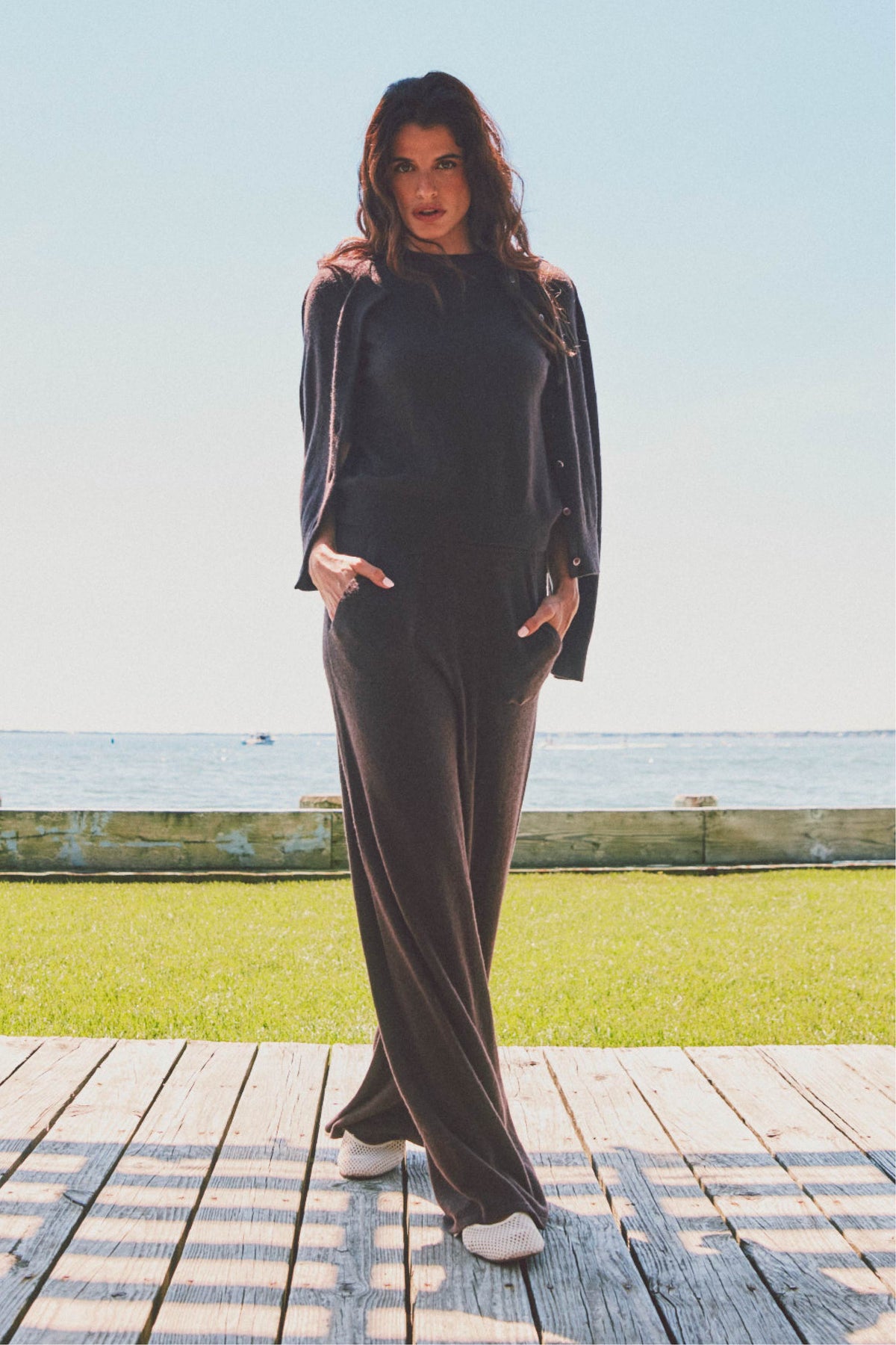 Essex Wide Leg Cashmere Pant