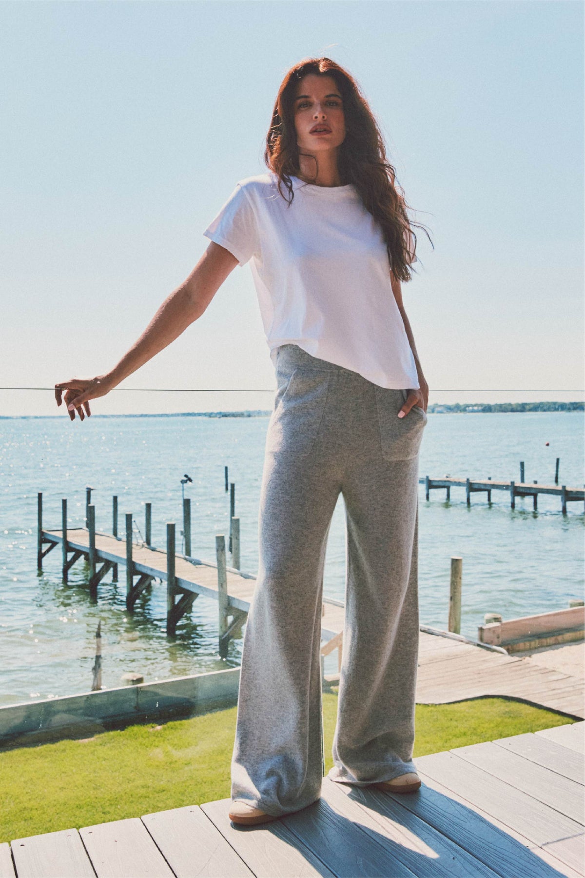 Essex Wide Leg Cashmere Pant