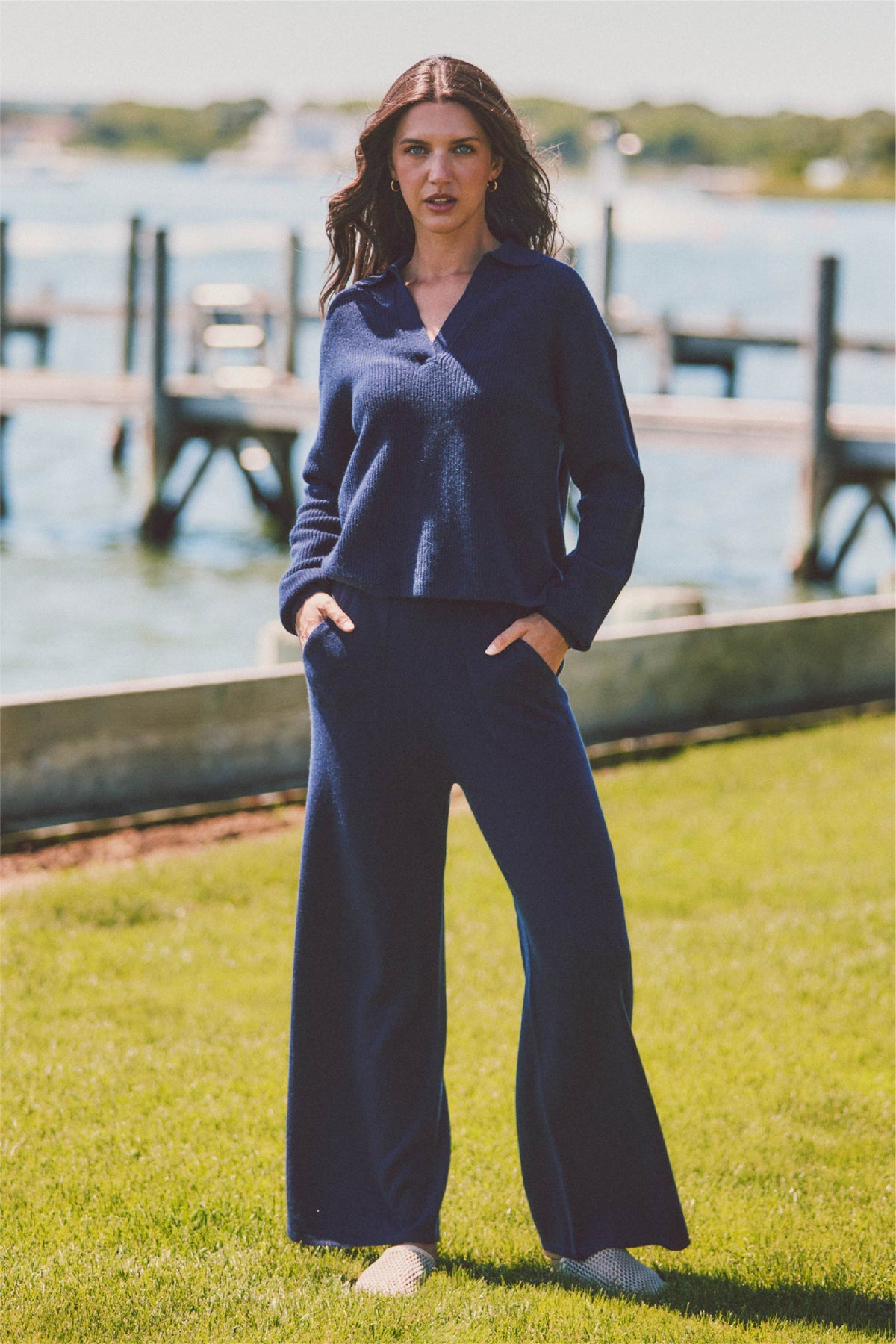Essex Wide Leg Cashmere Pant