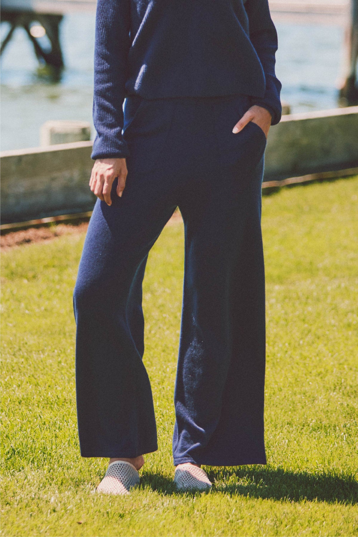 Essex Wide Leg Cashmere Pant