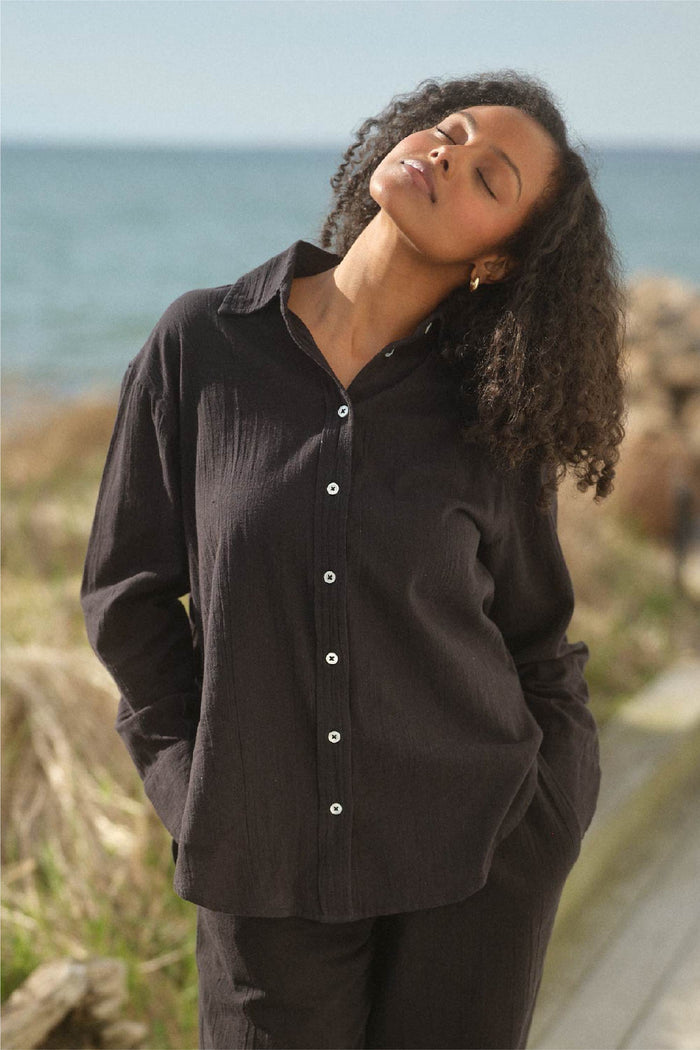 Kelli Gauze Button-Down
