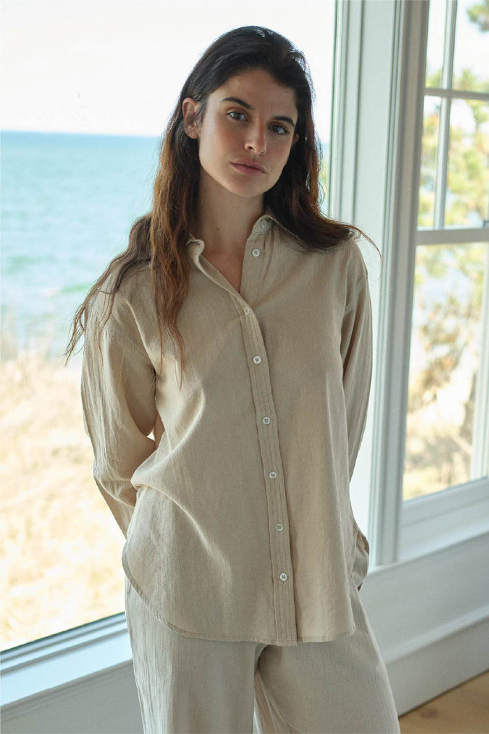 Kelli Gauze Button-Down