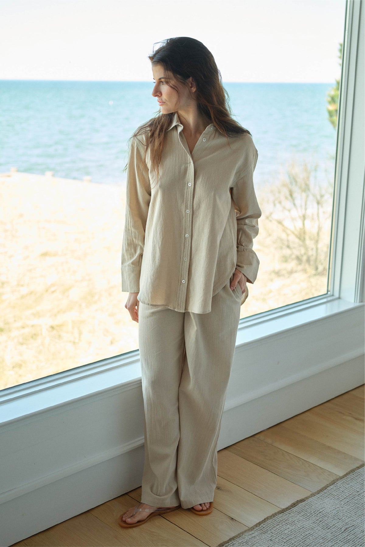 Kelli Gauze Button-Down