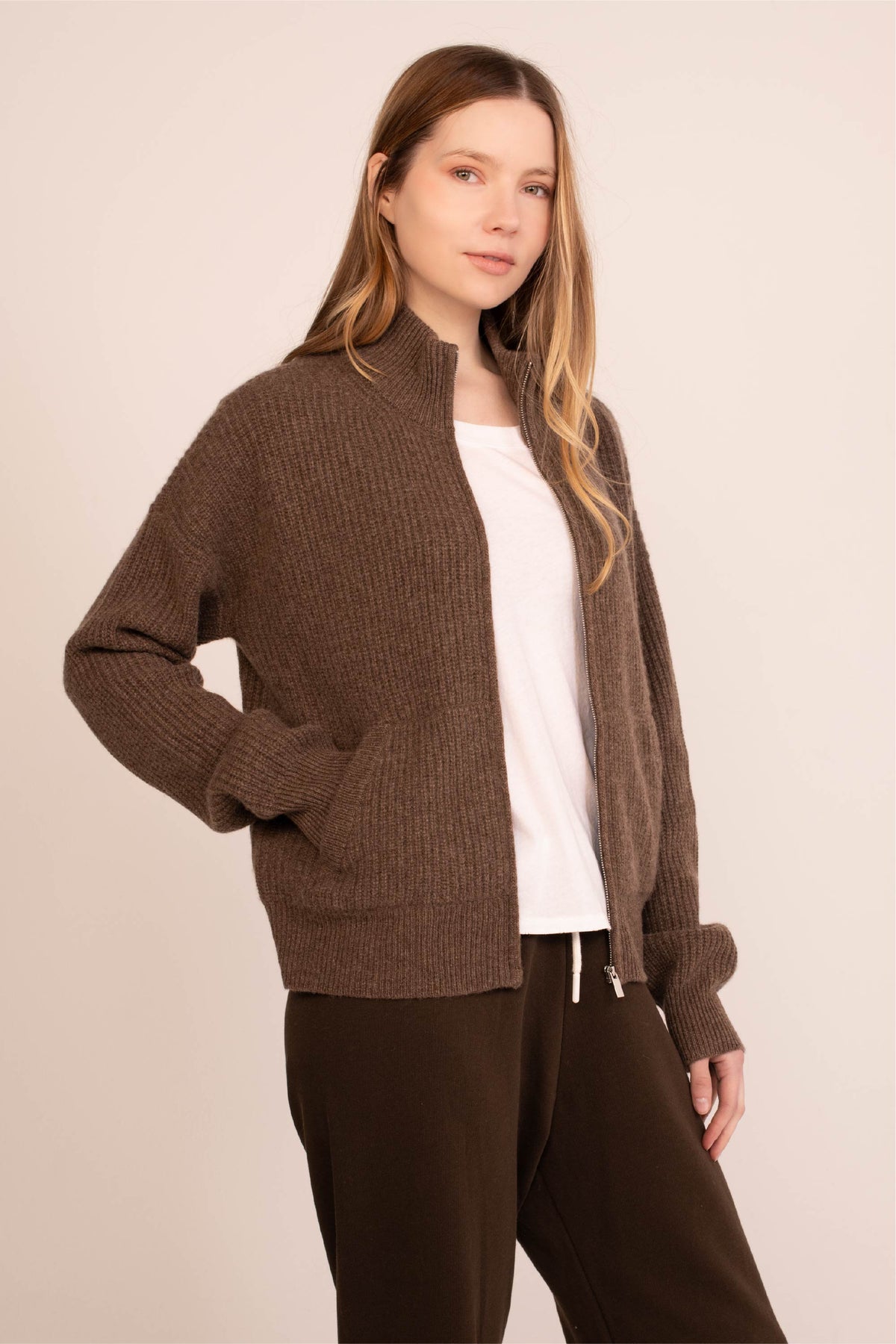 Bay Street Cashmere Zip Up
