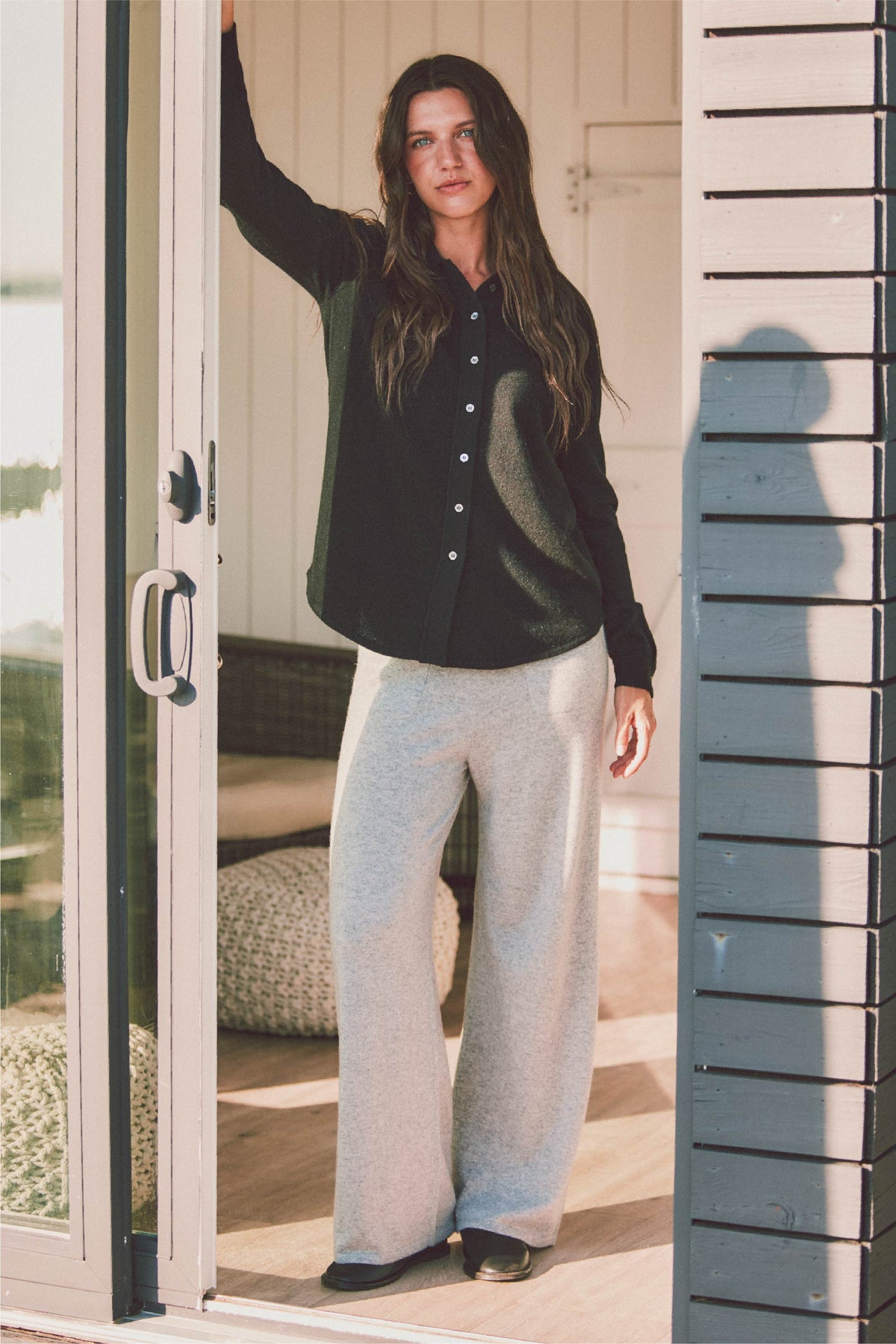 Essex Wide Leg Cashmere Pant