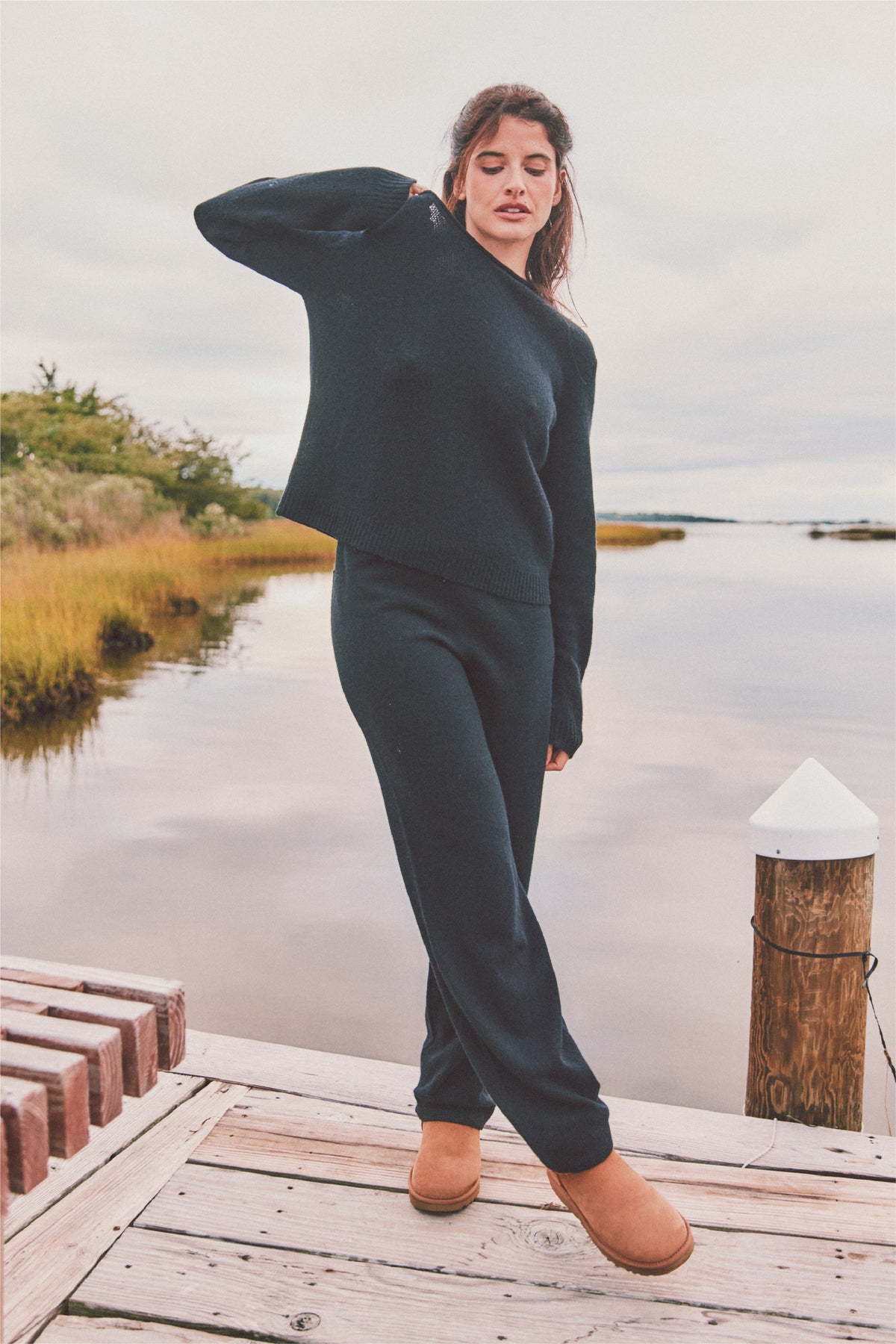 Tasha Cinch Bottom Cashmere Pant