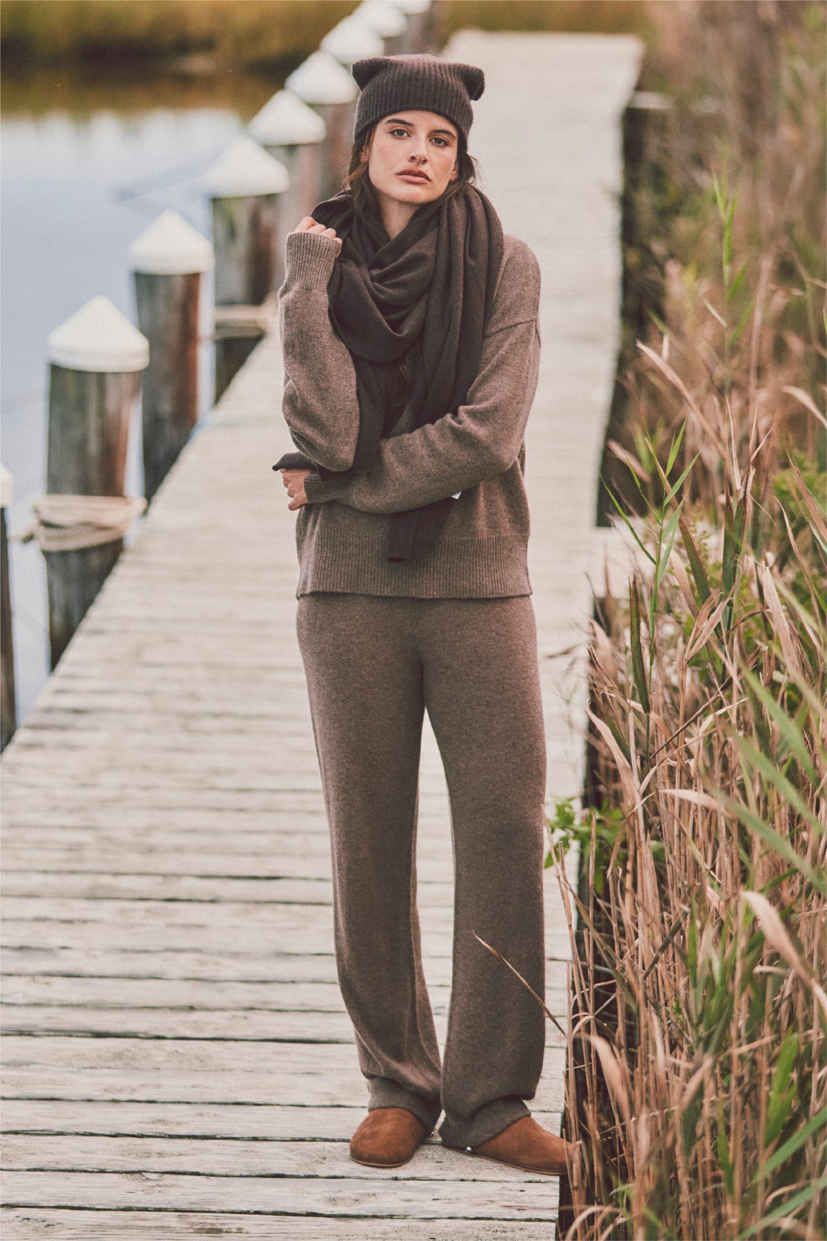 Tasha Cinch Bottom Cashmere Pant