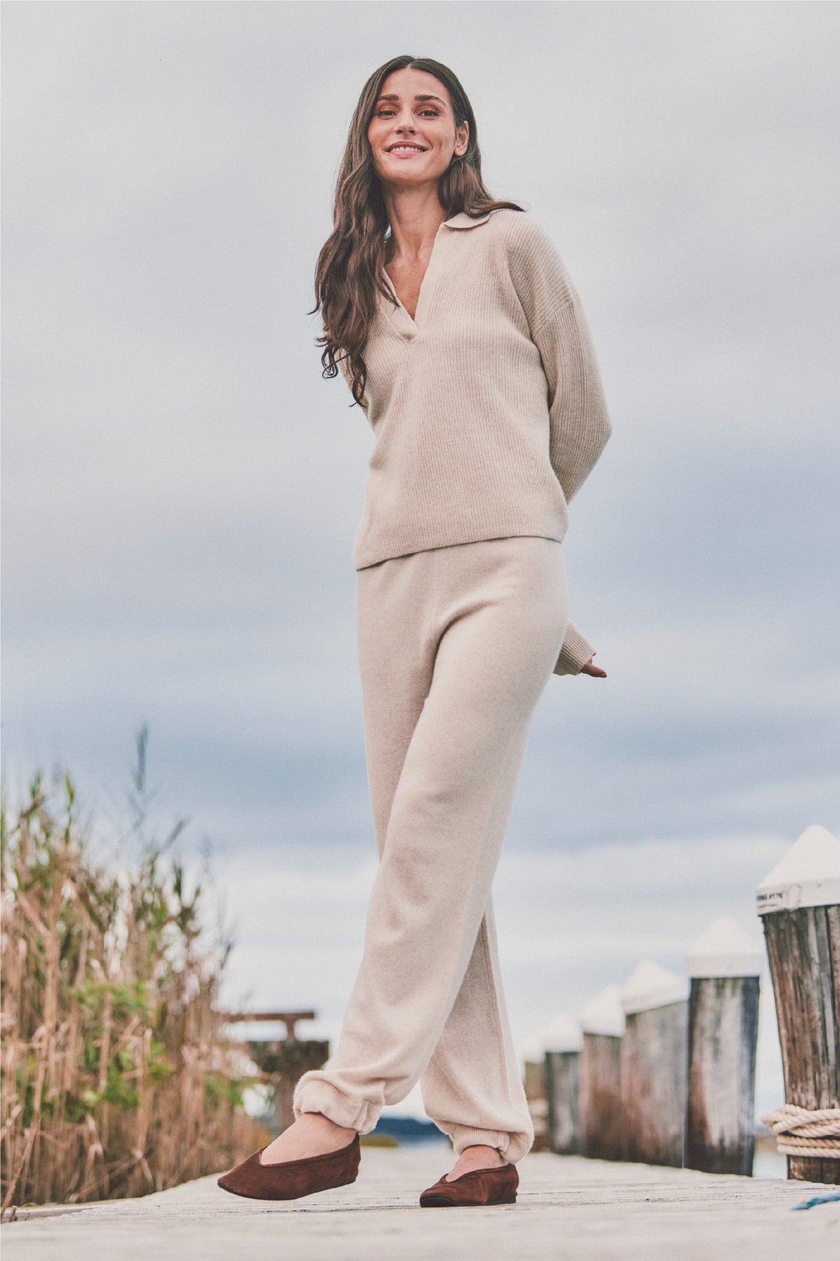 Tasha Cinch Bottom Cashmere Pant