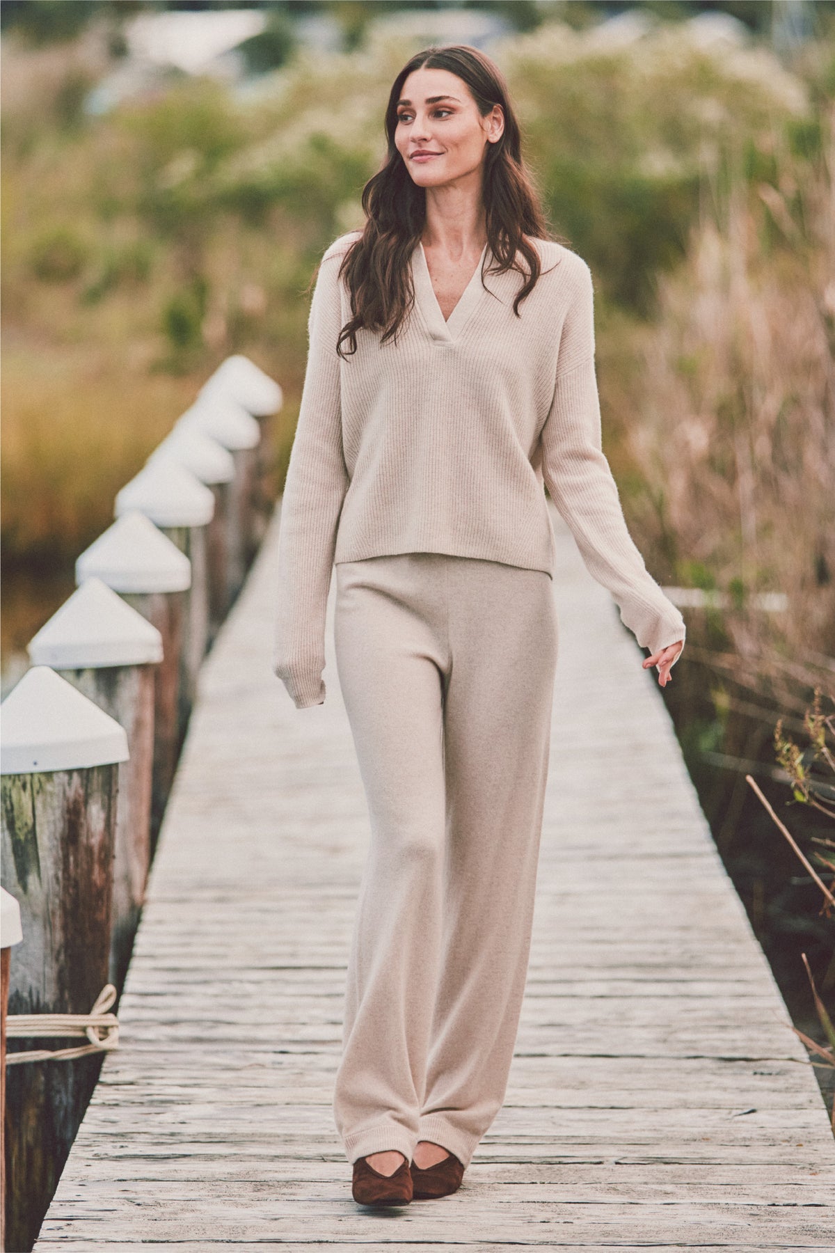 Tasha Cinch Bottom Cashmere Pant