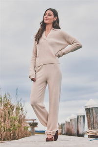 Tasha Cinch Bottom Cashmere Pant