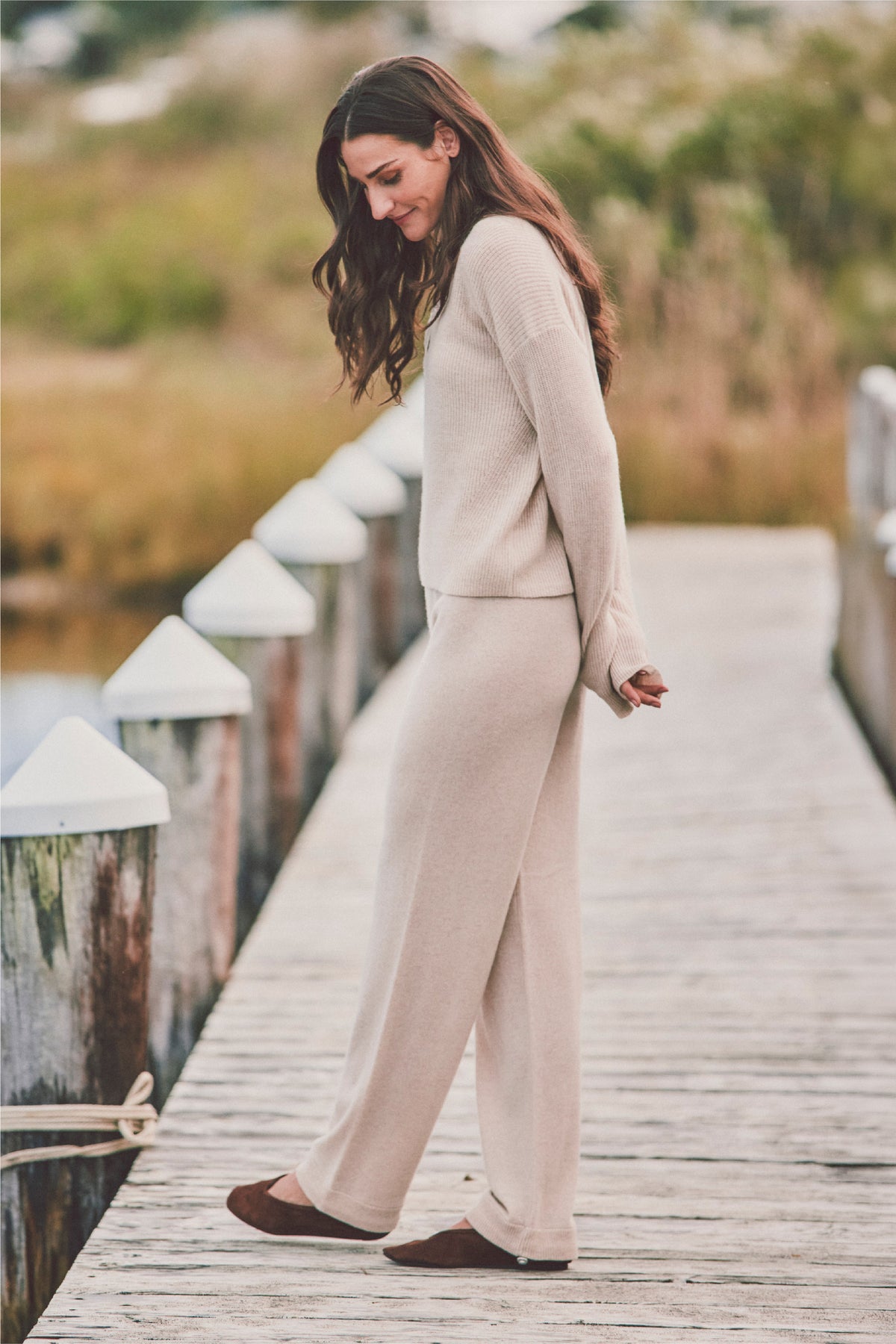 Tasha Cinch Bottom Cashmere Pant