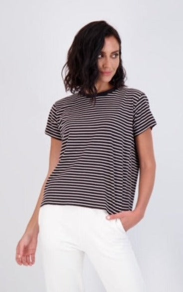 chloe s/s tee with stripes