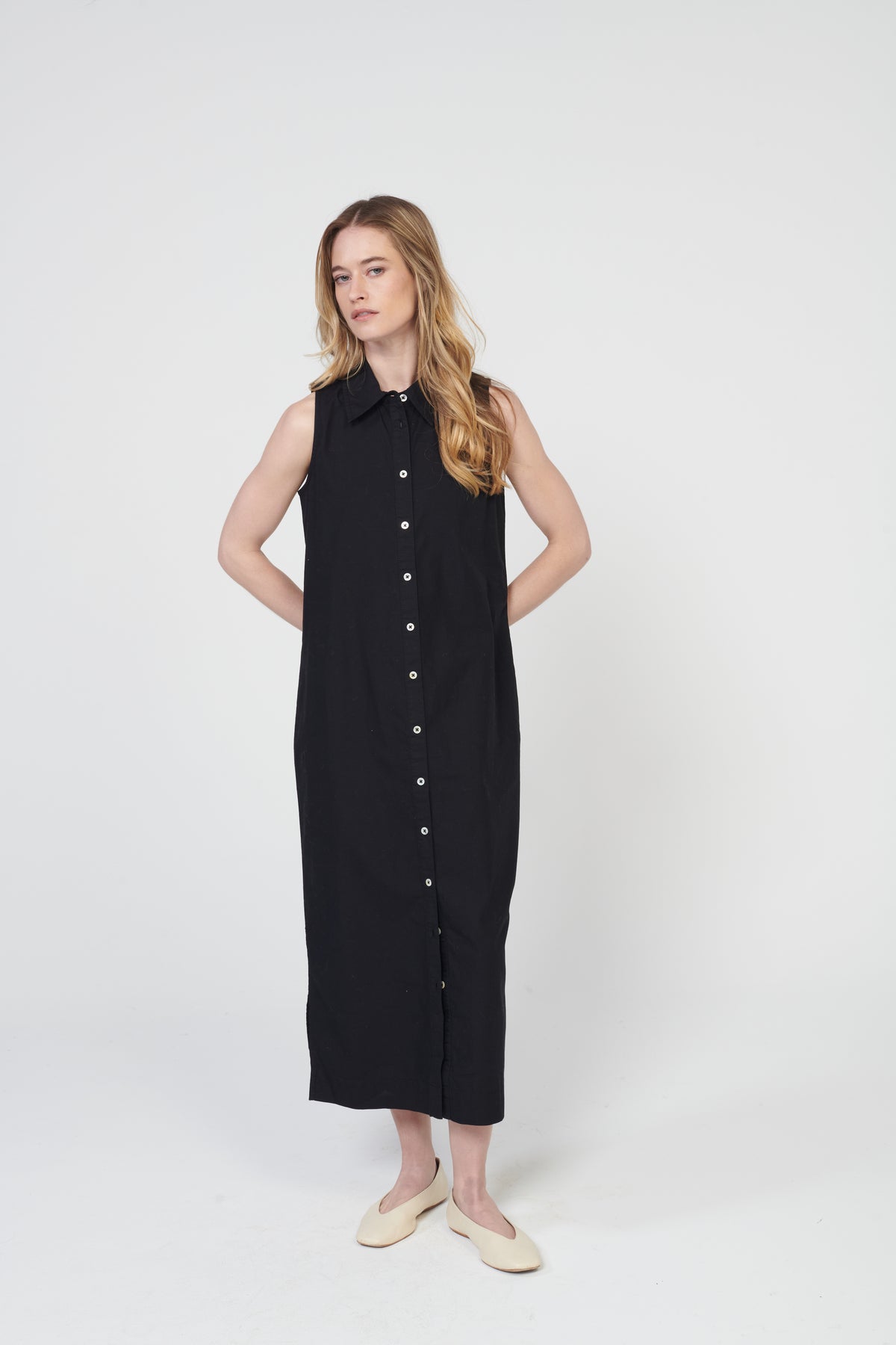 Coastal Poplin Dress
