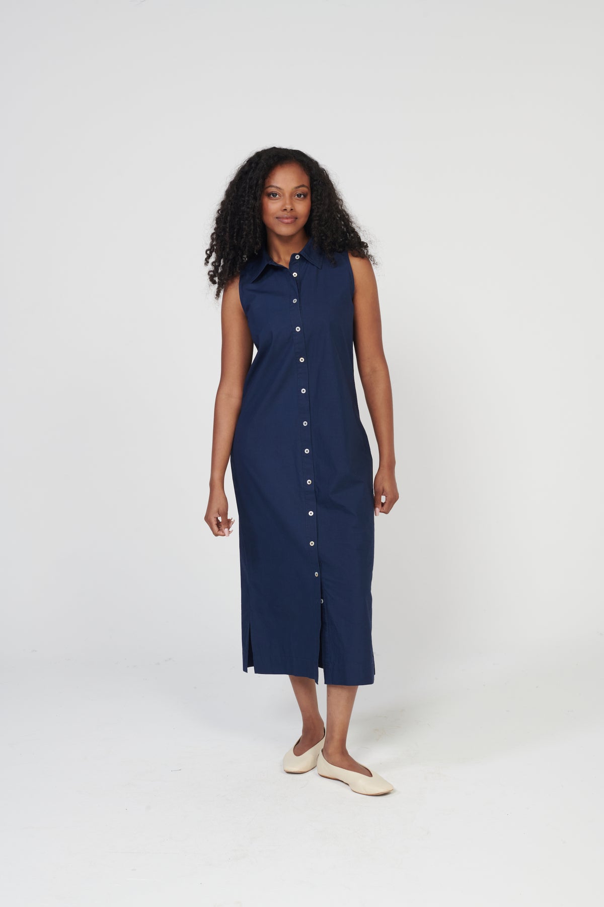 Coastal Poplin Dress