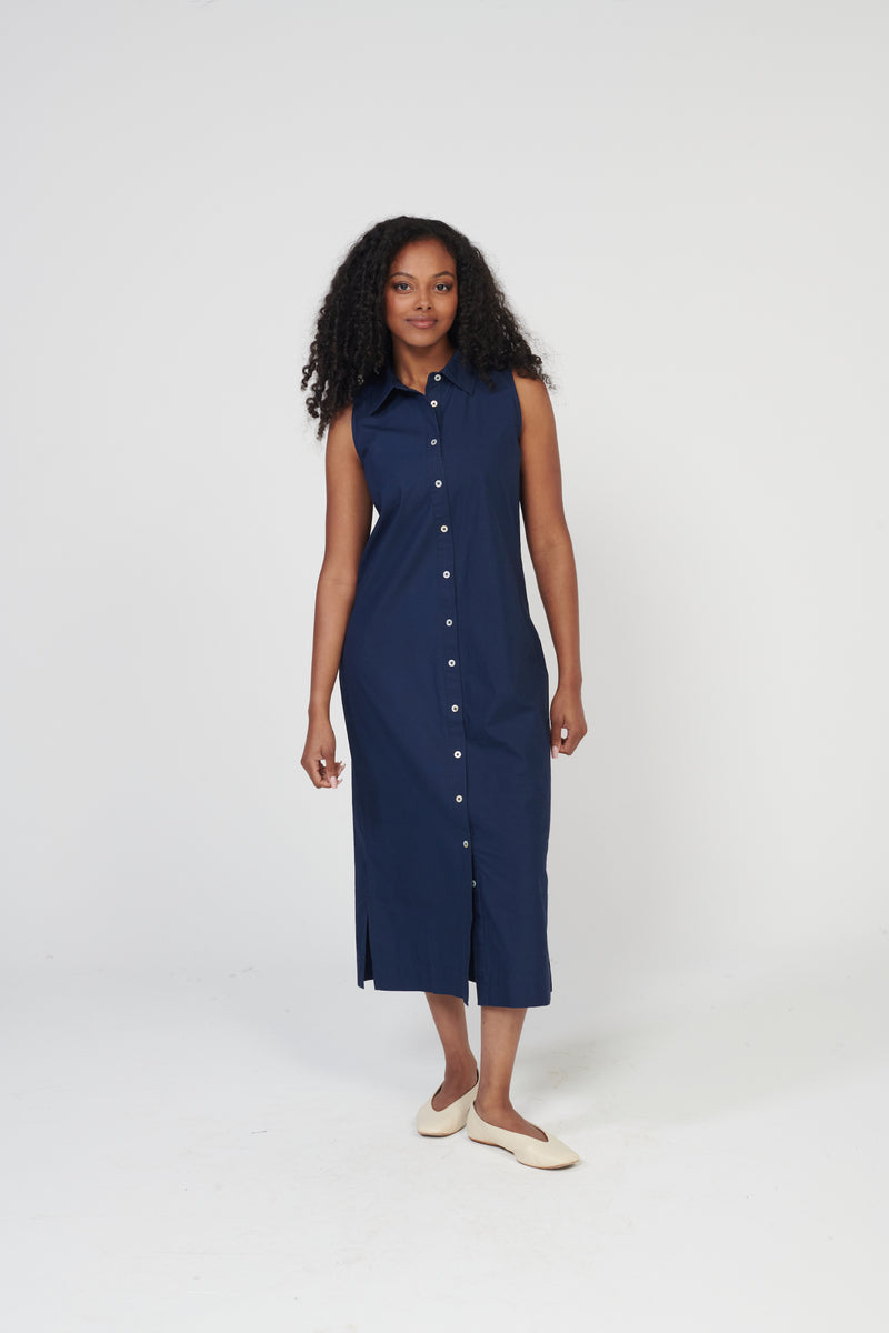 Coastal Poplin Dress