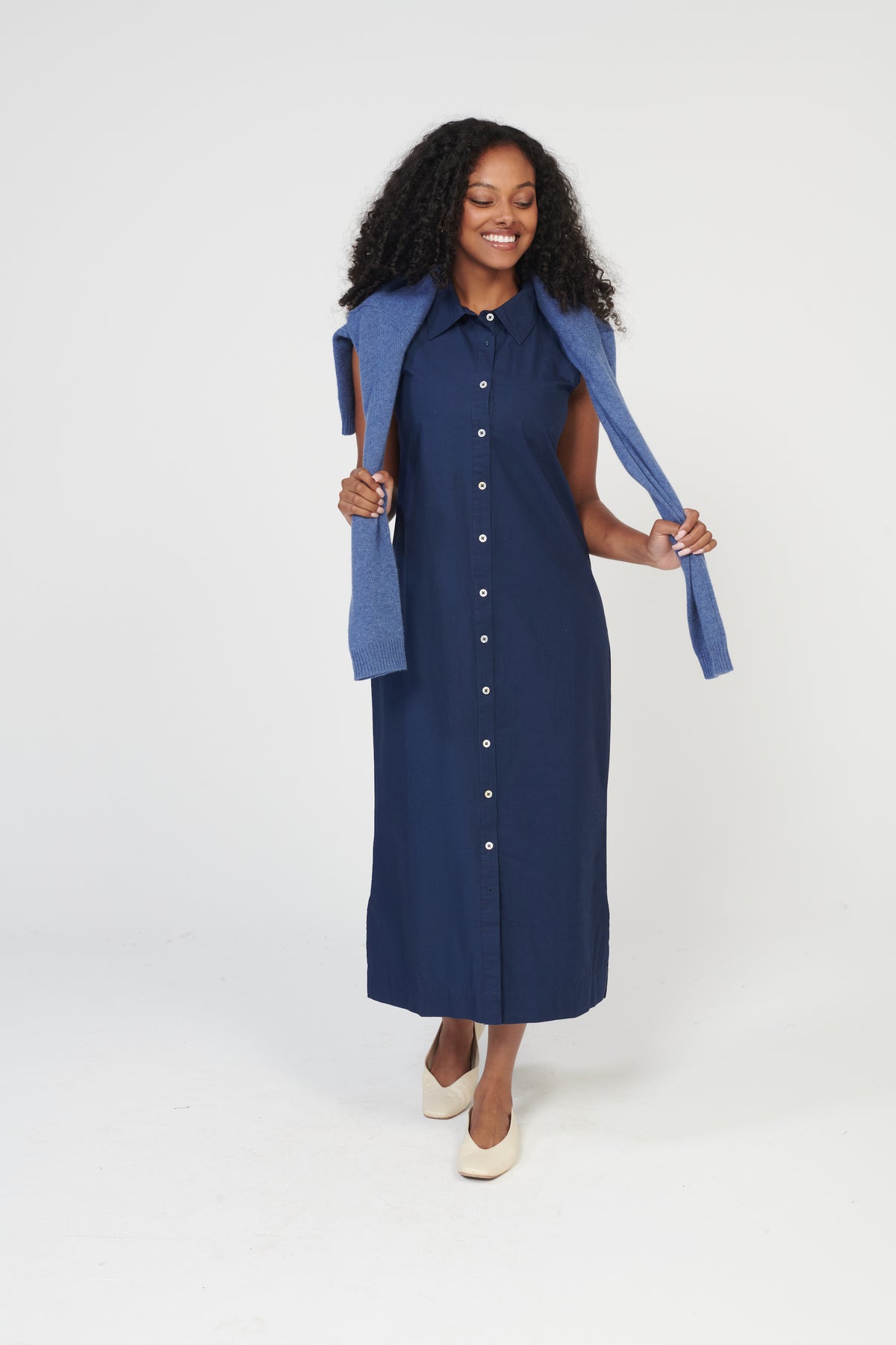 Coastal Poplin Dress