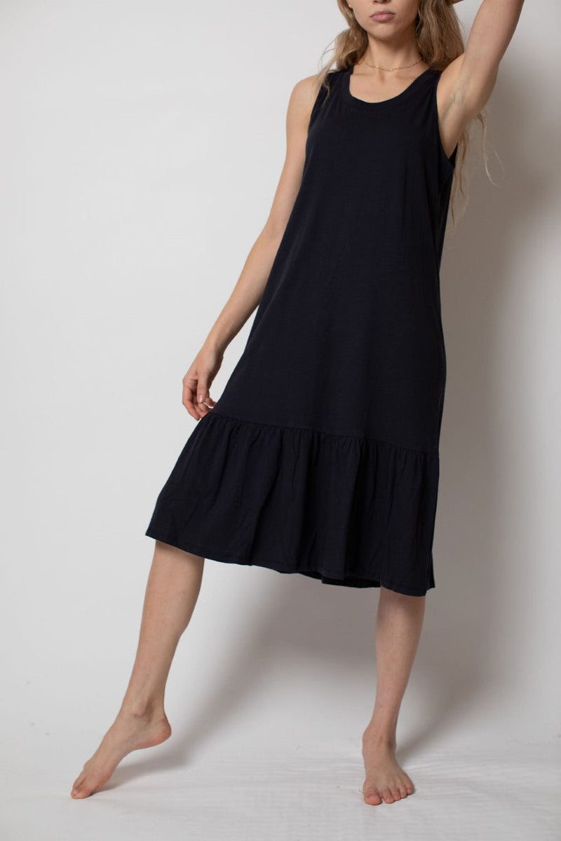 lucy tank dress w ruffle hem