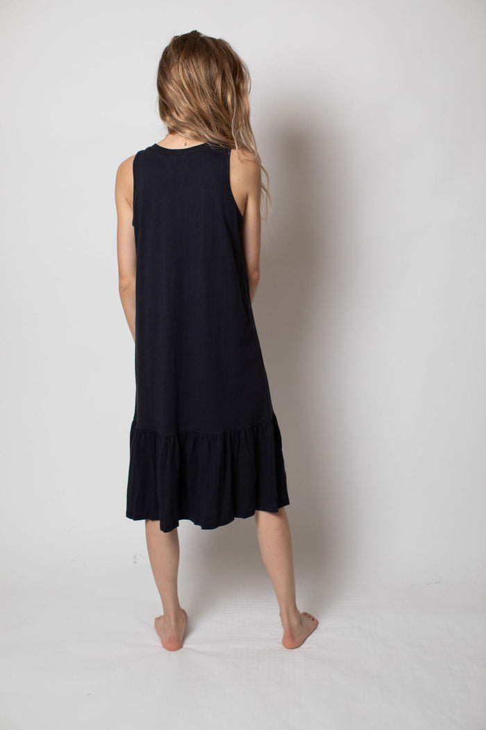 lucy tank dress w ruffle hem