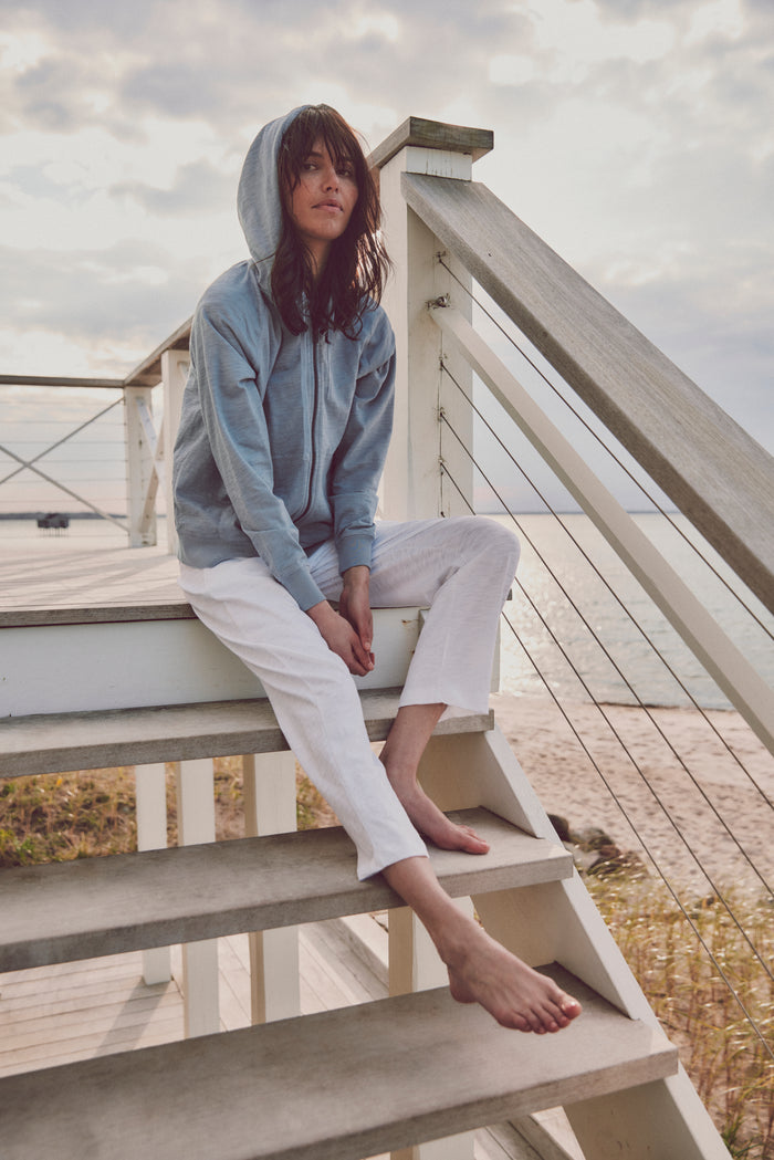 Sale Stella Zip Hoodie in Slub Cotton
