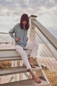 Sale Stella Zip Hoodie in Slub Cotton