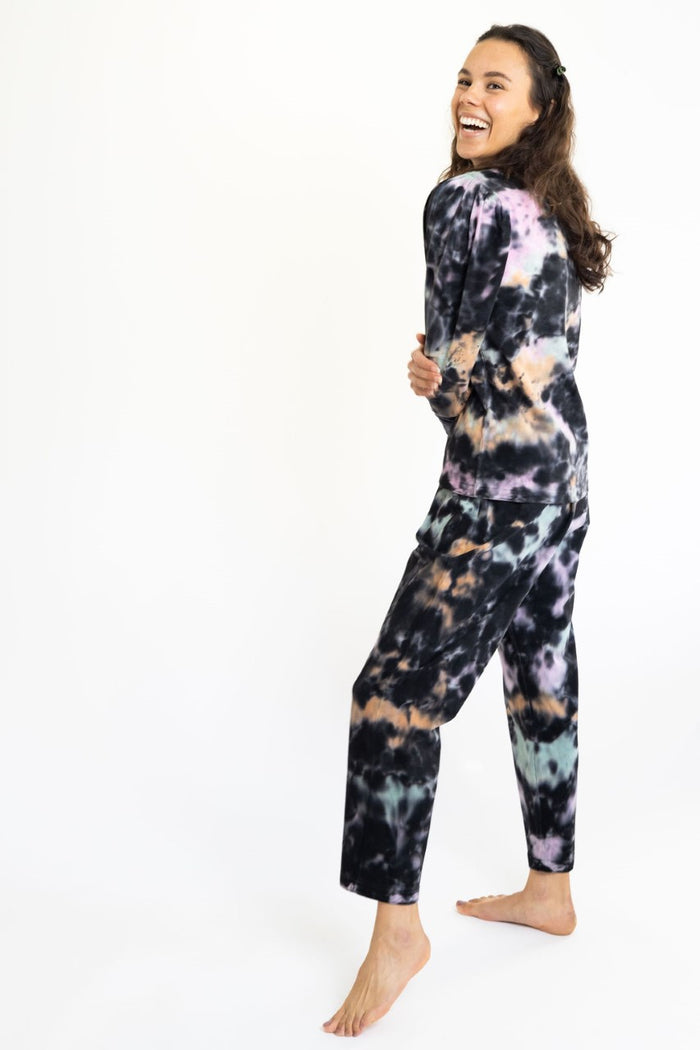 Leallo Womens Cotton Tie-Dye Print Hoodie Pants Sweat Suit Multicolor -  Shop Linda's Stuff